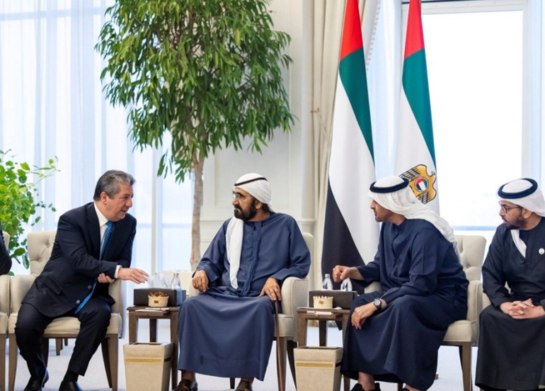 Prime Minister Masrour Barzani Meets President of the UAE