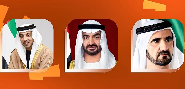 رئيس دولة الإمارات ونائباه يعزّون الرئيس بارزاني
