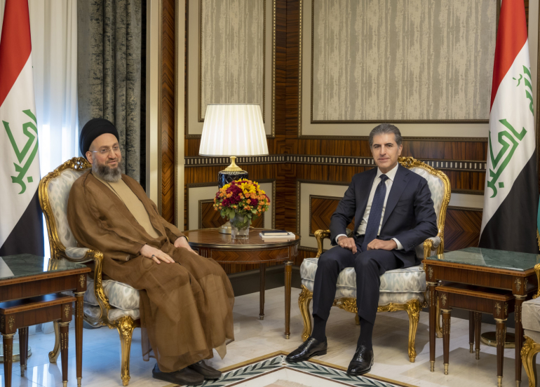 Kurdistan Region President Nechirvan Barzani, Al-Hakim Discuss Erbil-Baghdad Relations and Iraq’s Political Situation