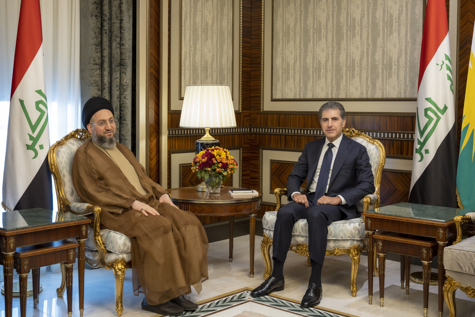 Kurdistan Region President Nechirvan Barzani, Al-Hakim Discuss Erbil-Baghdad Relations and Iraq’s Political Situation