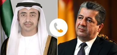 HH Sheikh Abdullah bin Zayed Offers Condolences to Prime Minister Masrour Barzani