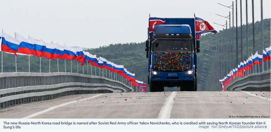 Russia and North Korea Open First Road Bridge as Strategic Ties Deepen