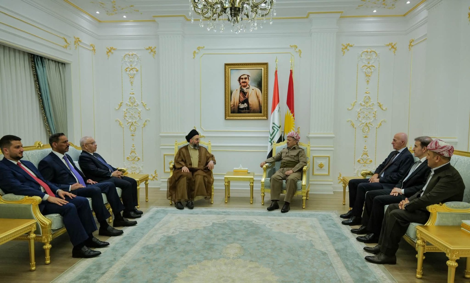 Serok Barzanî û Emar Hekîm rewşa siyasî ya Iraqê nîqaş kir