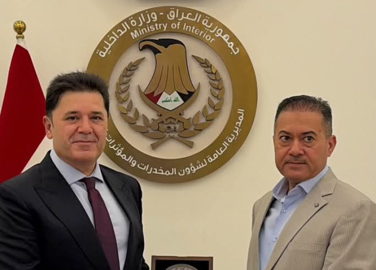 ڕێکخەری ڕاسپاردە نێودەڵەتییەکان لەگەڵ هاوتاکانی فیدراڵی عێراق هەماهەنگی لە بوارى بەرەنگاربوونەوەی ماددە هۆشبەرەکان بەهێز دەکات