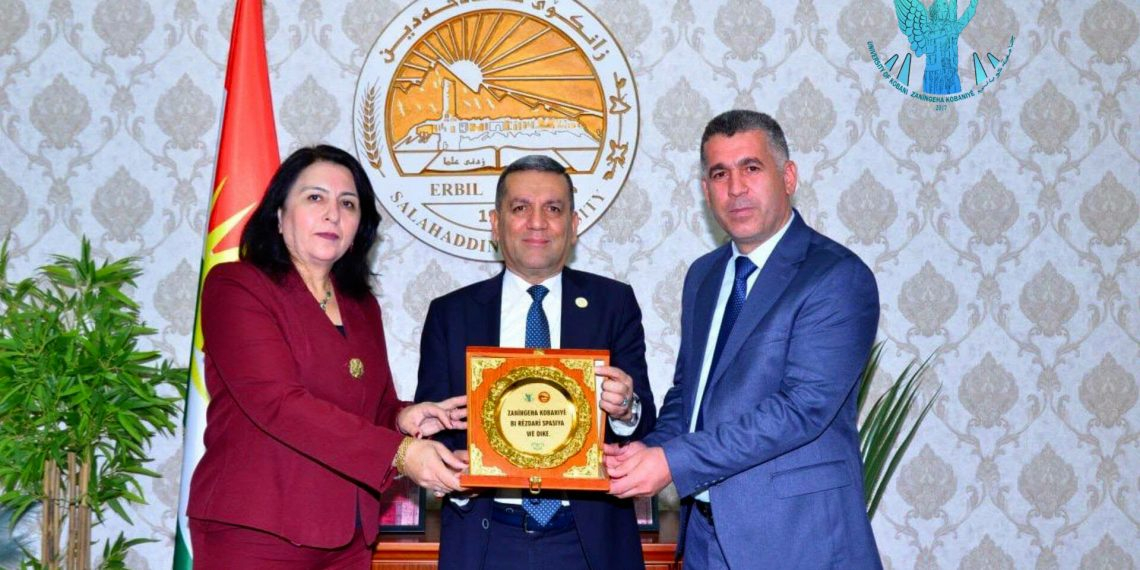 Şandeyek ji Zanîngeha Kobanê serdana Zanîngeha Selahedîn a Hewlêrê kir