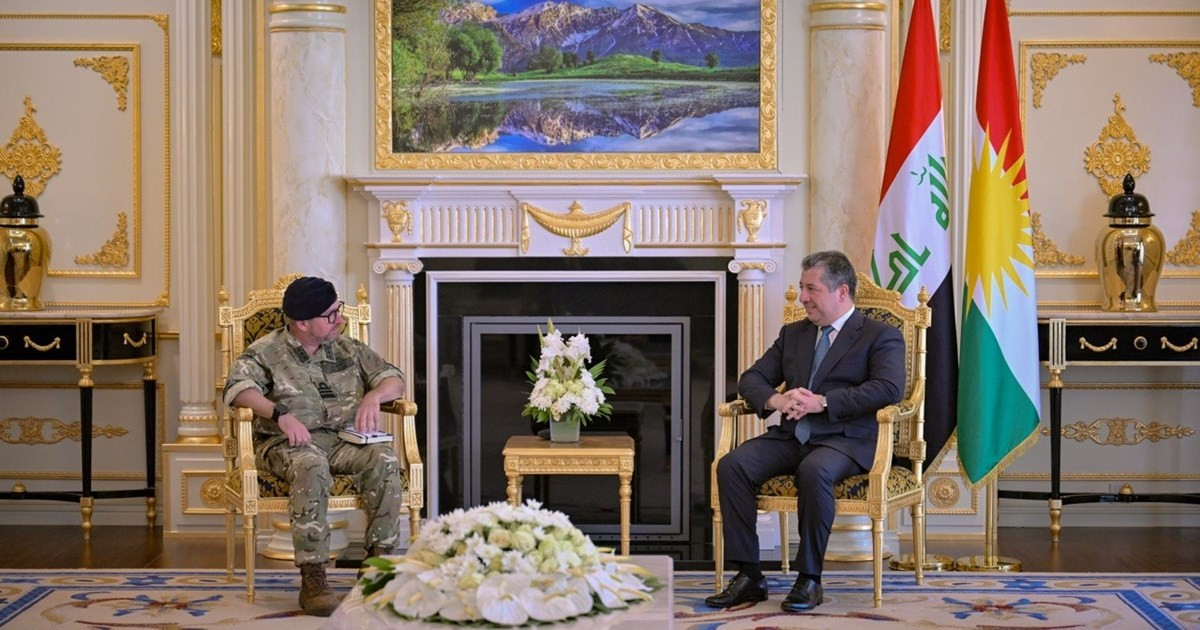 رئيس الحكومة مسرور بارزاني ووفد عسكري بريطاني رفيع يبحثان آخر المستجدات الأمنية في إقليم كوردستان والعراق والمنطقة