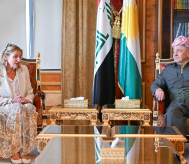 بـــاره‌گای بارزانی :  لە پیرمام سەرۆك مەسعود بارزانی پێشوازی لە شاندێكی فەڕەنسی كرد