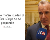 Brett McGurk: Pêwîst e civaka navdewletî qurbanîdanên HSDê nas bike