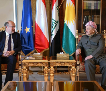 باره‌گای بارزانی :  لە پیرمام سەرۆک مەسعود بارزانی پێشوازی لە بەڕێز ئاکسل ڤێش باڵیۆزی نوێی نەمسا لە عێراق کرد.