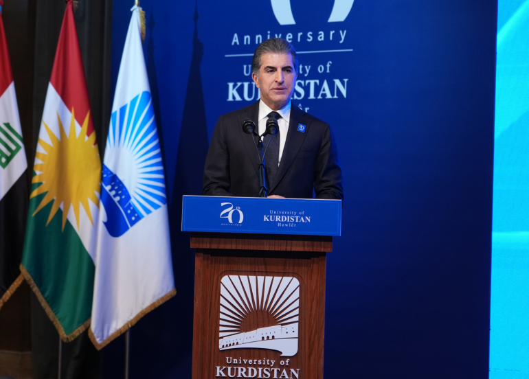 سەرۆكی هەرێمی كوردستان، بەشداریی لە ڕێوڕەسمی بیستەمین ساڵوەگەڕی دامەزراندنی زانكۆی كوردستان ـ هەولێردا كرد