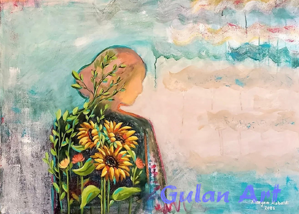 خانمە شێوەكاری عێراقی مەریەم ئەلعوبێدی بۆ گوڵان:بەهای ڕاستەقینەی تابلۆ لە ڕەهەندی هونەری و مرۆیی و ئەو چیرۆكەدایە كە هەڵیگرتووە