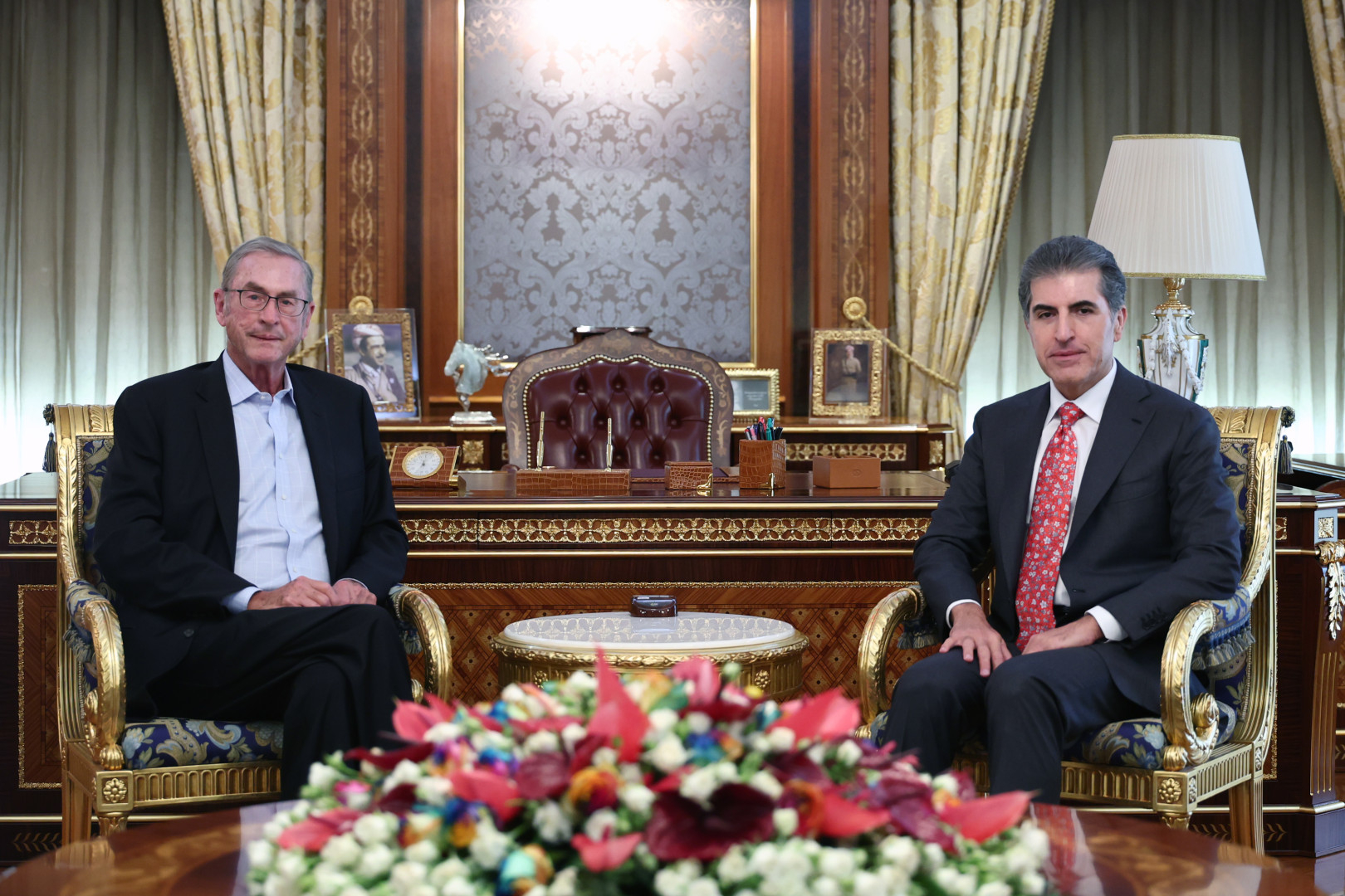 نيجيرفان بارزاني يستقبل رئيس الاتحاد الدولي الديمقراطي الفخري ويبحث معه التطور العمراني للإقليم