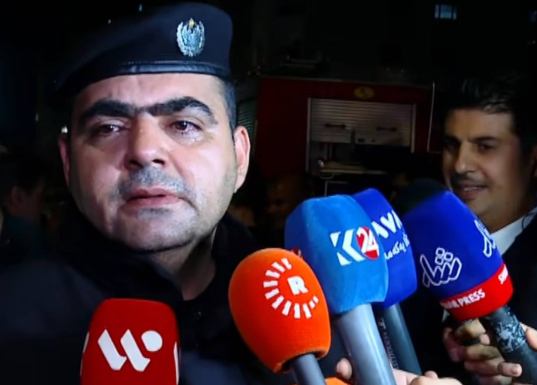 الدفاع المدني في أربيل يعلن السيطرة الكاملة على حريق مجمع 