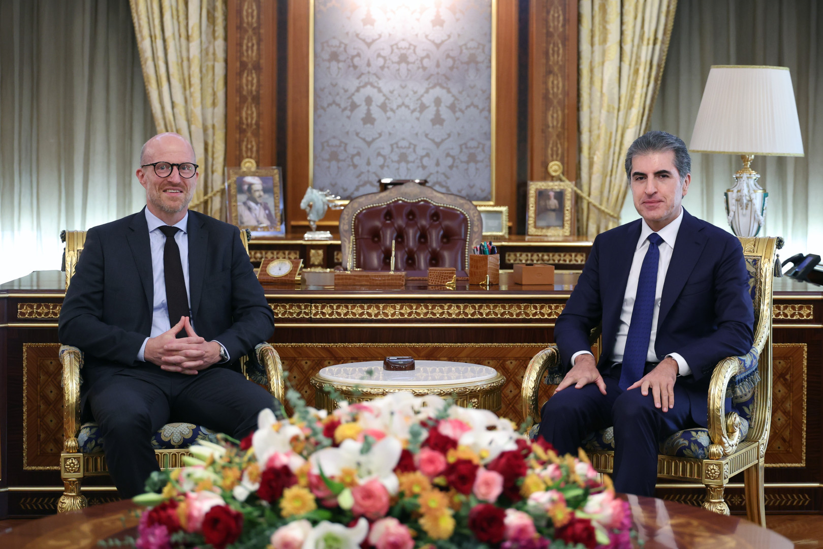 سەرۆکی هەرێمی کوردستان، پێشوازیی لە بەڕێز کریستیان ئۆلفکێ، کونسوڵی گشتیی نوێی ئەڵمانیا لە هەرێمی کوردستان و شاندێکی یاوەری کرد.