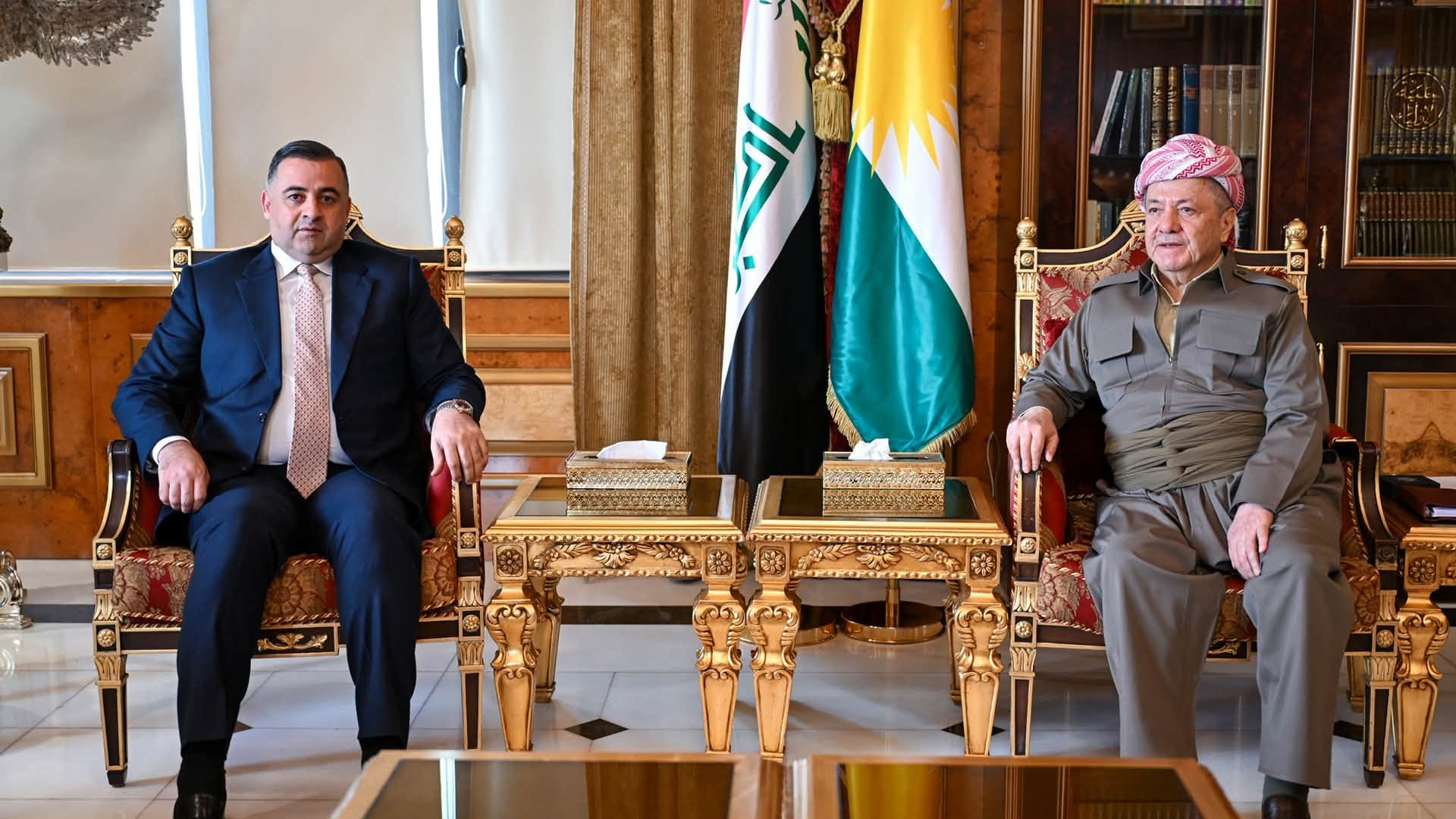 Serok Barzanî û Parêzgarê Selahedînê rewşa siyasî ya Îraqê nîqaş kir