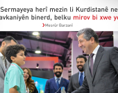 Mesrûr Barzanî: Hizirkirina dahênerane ya ciwanên me bo me mezintirîn destkeftî ye