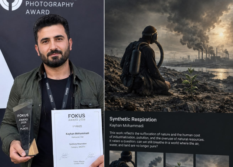 کەیوان محەممەدی پلەی یەکەمی فێستیڤاڵی نێودەوڵەتی FOKUS Award 2026ی بەدەستهێنا