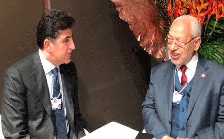 نيجيرفان البارزاني يجتمع مع الغنوشي في دافوس 