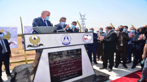 وضع حجر الاساس لمشروع محطة كهربائية شرق اربيل