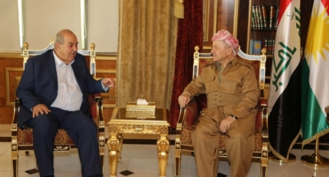 الرئيس البارزاني وأياد علاوي يبحثان وضع العراق والمنطقة وعلاقات اربيل ـ بغداد