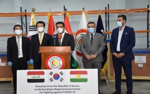 أكشاك اختبار كورونا متطورة من كوريا الى صحة إقليم كوردستان