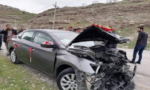 إصابة عروسين في حادث سير شمال شرق أربيل