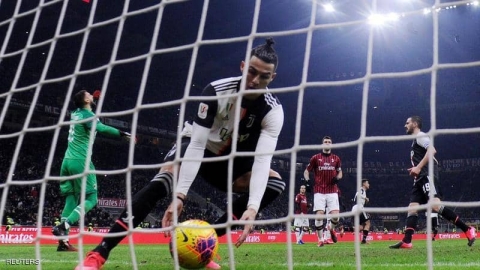 رونالدو يحفظ ماء وجه اليوفي من الخسارة أمام ميلان