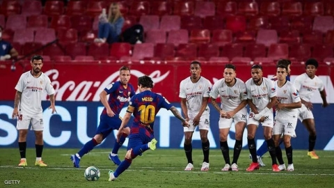 برشلونة يسقط في فخ إشبيلية.. وركلات ميسي 