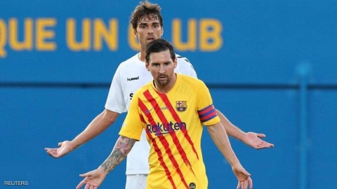 برشلونة بقيادة ميسي يفوز في أول مباراة تجريبية لكومان