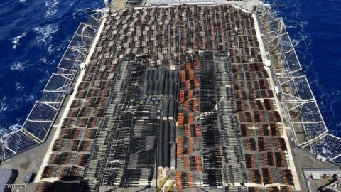 البحرية الأميركية تصادر شحنة أسلحة من إيران في بحر العرب