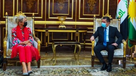 مسرور بارزاني والممثلة الاممية في العراق يبحثان آليات الانتخابات المقبلة وعودة النازحين