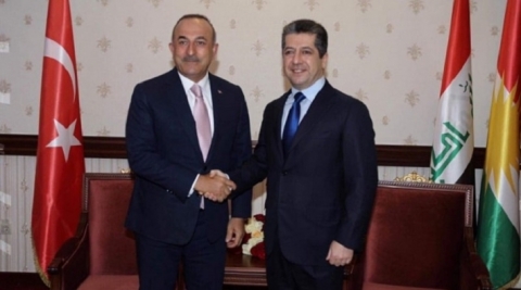 رئيس حكومة إقليم كوردستان يتلقى اتصالاً هاتفياً من وزير الخارجية التركي