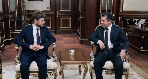 مسرور البارزاني يستقبل القنصل الفرنسي الجديد لدى أربيل