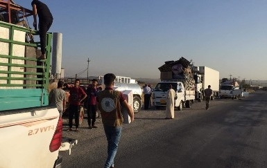  مؤسسة بارزاني  الخيرية  تقدم لمساعدات للنازحين العائدين الى سنجار