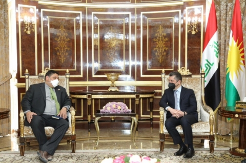 مسرور بارزاني ونائب المبعوث الأمريكي يؤكدان دعم الحوار الكوردي في سوريا