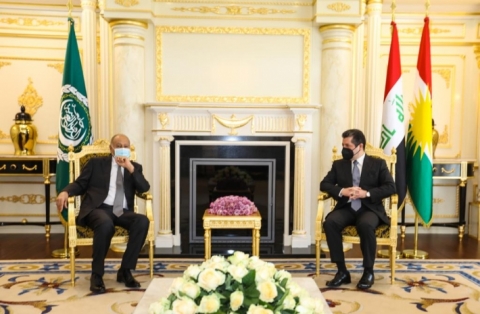 مسرور بارزاني: نأمل دوراً حيوياً من الجامعة العربية لحل المشاكل المتراكمة في العراق