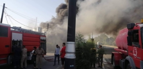 أضرار مادية جراء احتراق 4 محلات في كركوك