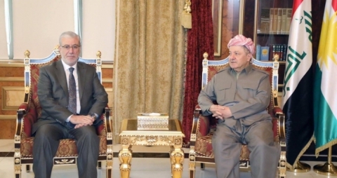 الرئيس بارزاني يجري اتصالاً مع نائب رئيس البرلمان العراقي