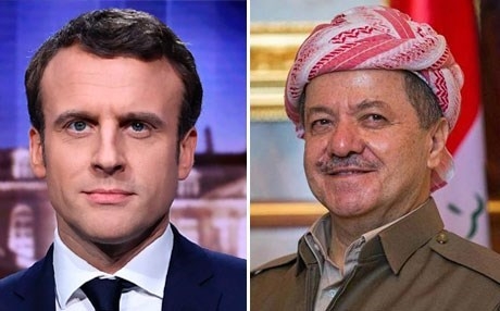 البارزاني يهنئ ماكرون بانتخابه رئيساً لفرنسا
