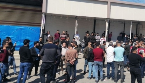 وقفة احتجاجية في كركوك ضد قرار حظر التجوال