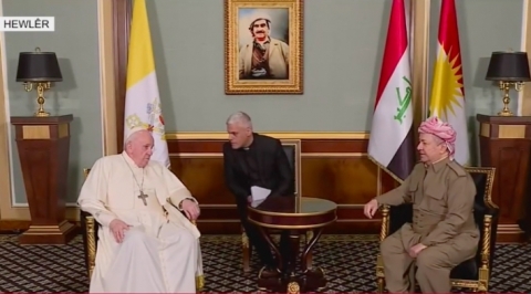 الرئيس بارزاني يجتمع بالحبر الأعظم