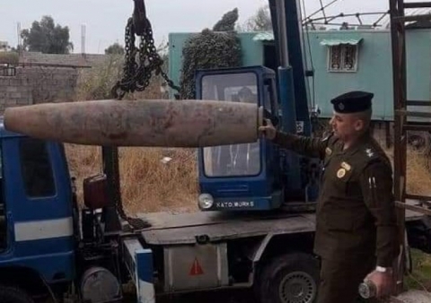 الدفاع المدني يُفكك قنبلة بوزن 500 رطل في غابات الموصل