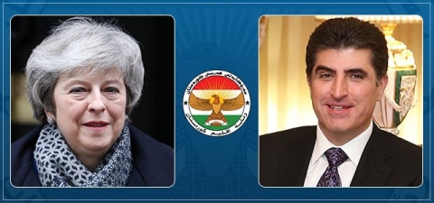 تيريزا ماي لنيجيرفان البارزاني: بريطانيا تتطلع لتعزيز علاقاتها مع شعب كوردستان