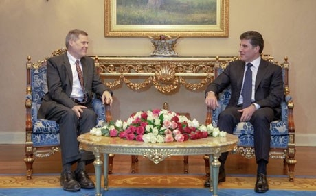 رئيس إقليم كوردستان يبحث مع السفير الأمريكي الجديد عدة قضايا