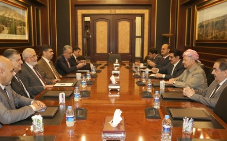 الرئيس البارزاني يجتمع مع وفد من الحزب الإسلامي العراقي ويبحثان مخاطر الفكر المتطرف وعودة داعش