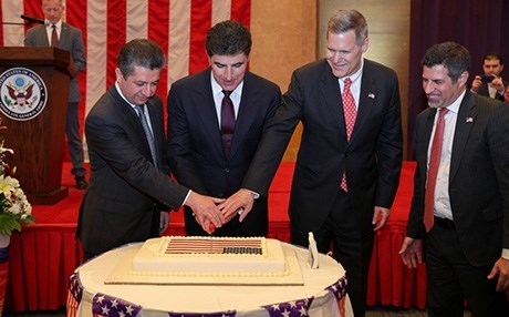  نيجيرفان البارزاني ومسرور البارزاني يشاركان في الاحتفال باليوم الوطني الأمريكي