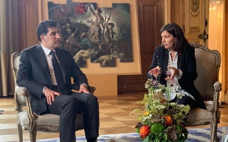 رئيسة بلدية باريس لنيجيرفان البارزاني: بفضل البيشمركة نحن هنا أحرار