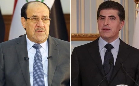 نيجيرفان البارزاني يهنئ نوري المالكي لانتخابه أميناً عاماً لحزب الدعوة الإسلامية 