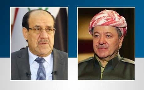 البارزاني يهنئ المالكي ويبحثان هاتفياً التعاون المشترك بين أربيل وبغداد