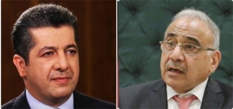 عبدالمهدي مهنئاً مسرور البارزاني: نأمل حل جميع المشاكل العالقة بأسرع وقت 